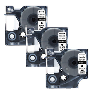 Nastro per Etichette Unistar Compatibile In 12mm x 7m, Nero Su Bianco - Ilgrandebazar