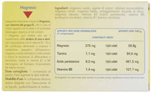 Carica l&#39;immagine nel visualizzatore di Gallery, Equilibra Integratori Alimentari, Magnesio con Vitamine del Gruppo B, Integratore Magnesio e Vitamine B1, B5 e B6, Per il Normale Metabolismo Energetico, Senza Glutine, 30 Compresse Magnesio con Vitamine Gruppo B 30 Compresse