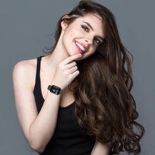Carica l&#39;immagine nel visualizzatore di Gallery, KUNGIX Smartwatch Orologio Fitness Trakcer Pressione Sanguigna Monitor Cardiofrequenzimetro da Polso Bluetooth Smart Watch Schermo a Colori Impermeabile IP68 per Donna Uomo (Nero)