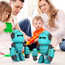 Carica l'immagine nel visualizzatore di Gallery, ALLCELE Giocattolo Gorilla in Lega Bambini, Giocattolo Robot Divertente interattivo, Occhi Touch Control LED, Regalo di Compleanno, Giocattoli Robot Gorilla per Bambini sopra i 3 Anni (Blu)