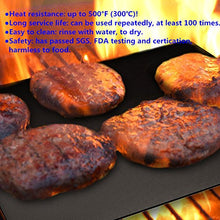 Carica l&#39;immagine nel visualizzatore di Gallery, YOWAO Tappetini da Barbecue, Il Tappetino Antiaderente in Teflon BBQ Griglia...