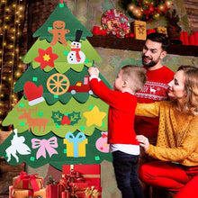 Carica l&#39;immagine nel visualizzatore di Gallery, Albero di Natale in Feltro per Bambini, 100 CM Feltro Albero Natale DIY Albero Natale Feltro Con 34 Ornamenti e 3m Luci a LED, Regali Di Natale Per Bambini Decorazioni Natalizie Da Parete Per Porte