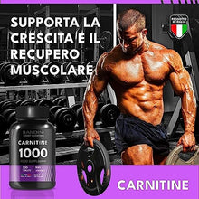 Carica l'immagine nel visualizzatore di Gallery, Bandini® L CARNITINA 1000 - 100 Compresse con Carnipure® (100 dosi, 100 giorni) - Integratore con L-Carnitina Tartrato Vegan - Carnitine Pura per Atleti e Sportivi - Energia, Resistenza e Recupero