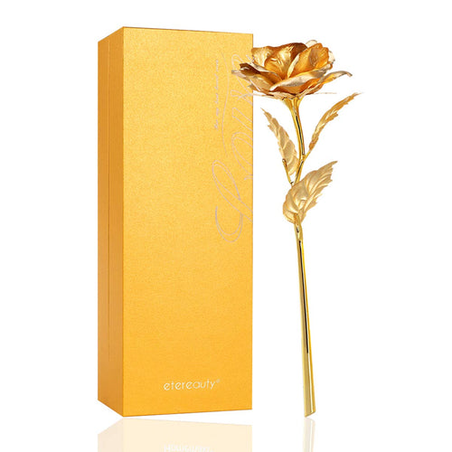 ETEREAUTY 24K Placcato Rosa Regalo, Artificiale Placcata con D'oro - Ilgrandebazar
