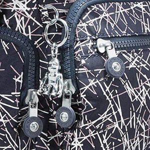 Kipling Gabbie S, Borsa a Tracolla Donna, Multicolore (Navy Stick Print)