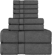 Carica l&#39;immagine nel visualizzatore di Gallery, Utopia Towels - Set di asciugamani a 8 pezzi; 2 da bagno, Grigio - Ilgrandebazar