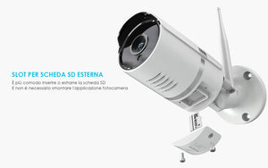 ieGeek Telecamera di Sorveglianza 1080P WiFi Esterno con Bianco - Ilgrandebazar