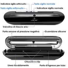 Carica l&#39;immagine nel visualizzatore di Gallery, Macchina Sottovuoto per Alimenti Professionale LOFTER macchina LF-02, Nero - Ilgrandebazar