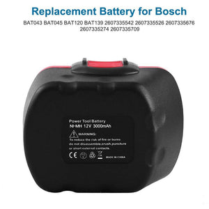 2 Pacchi 3000mAh Ni-MH Sostitutiva per Bosch 12V Batteria BAT043 BAT045... - Ilgrandebazar