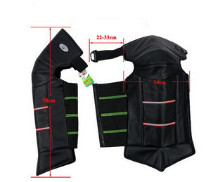 ginocchiere termiche invernali da moto in pelle neve antivento scaldino Black - Ilgrandebazar
