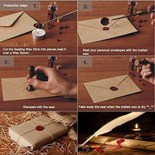 Carica l&#39;immagine nel visualizzatore di Gallery, Timbro Seal ceralacca 10pcs Wax Wick Sticks Wine Red - Ilgrandebazar