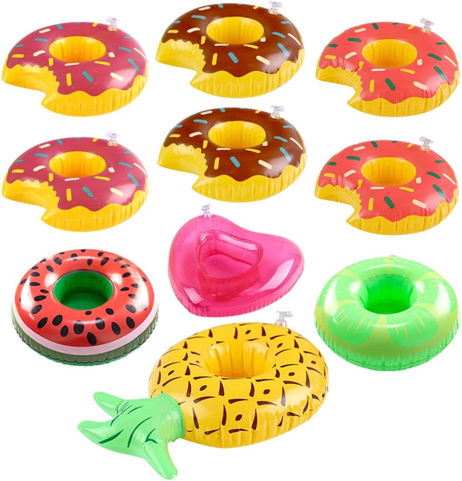 VFANDV Portabicchieri Gonfiabili 6 Pezzi, Porta Bevande Piscina Gonfiabile Con Pompa Portabicchieri Da Piscina Galleggianti Accessori Per Piscina Portabevande Galleggiante Per Feste Vacanze Bagno - Foto 13