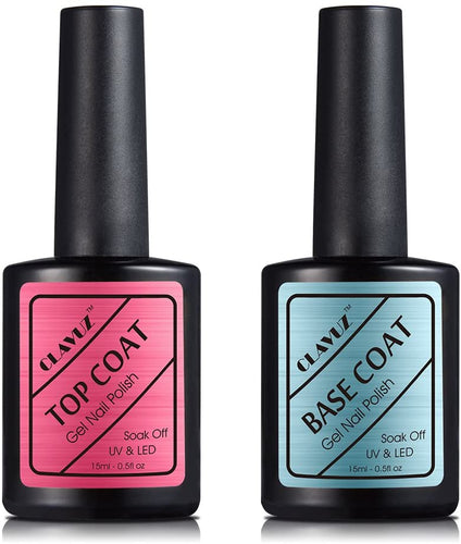 Clavuz Smalto Semipermente per Unghie in Gel UV LED Base Coat e Top Coat Set per Manicure Colori Smalti Gel per Unghie Soak Off