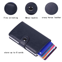 Carica l&#39;immagine nel visualizzatore di Gallery, BOJLY Porta carte di credito, porta con fermasoldi Anti-RFID e NFC, Blu - Ilgrandebazar