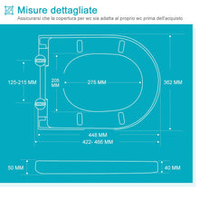 Carica l&#39;immagine nel visualizzatore di Gallery, YISSVIC Copriwater Sedile WC Universale Coperchio a Forma di U con Chiusura... - Ilgrandebazar