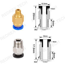 Carica l&#39;immagine nel visualizzatore di Gallery, Redrex 2m Stampante 3D ID2mm OD4mm Tubo di PTFE Con 2Pcs PC4-M6 Connettore...
