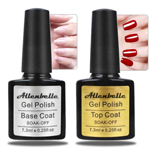 Allenbelle Base & Top coat Smalto Semipermanente Nail Polish UV LED base&top - Ilgrandebazar