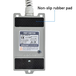 QLOUNI 250V 10A Industriale pedale momentaneo metallo piede