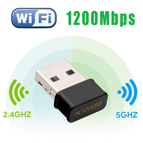Maxesla Adattatore WiFi USB Mini 1200 Mbps Dual Band 1200Mbps - Ilgrandebazar
