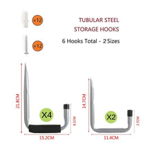 Carica l'immagine nel visualizzatore di Gallery, 6 pezzi Heavy Duty Gancio Storage Utility Ganci Montaggio a parete Garage... - Ilgrandebazar