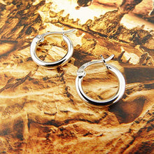 Carica l&#39;immagine nel visualizzatore di Gallery, Orecchini a cerchio in argento Sterling da 13 mm, idea regalo per ragazze...