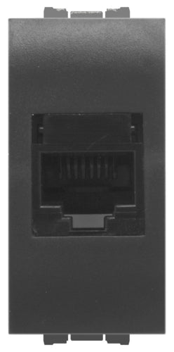 FEB 14083 Presa RJ45 Categoria 6 Plug 8/8, Grigio Scuro - Ilgrandebazar