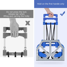 Carica l&#39;immagine nel visualizzatore di Gallery, Carrello a Mano Pieghevole Finether da Trasporto in Alluminio Blue - Ilgrandebazar