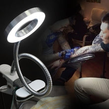 Carica l&#39;immagine nel visualizzatore di Gallery, Lampada da tavolo a LED con clip, Portatile Sopracciglio permanente Manicure Luce fredda USB Strumenti di bellezza per l&#39;uso del letto per il trucco delle unghie