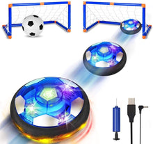 Carica l'immagine nel visualizzatore di Gallery, SUNNOW Air Hover Calcio - Pallone da Calcio Ricaricabile Air Hover Calcio Sportivo per Bambini con Paracolpi in Bchiuma e Potenti Luci a LED Giocattoli Sportivi per Bambini Natale Regalo (Blu)