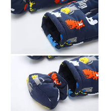 Carica l'immagine nel visualizzatore di Gallery, Bambino Tute da neve con Guanti e Scarpe Inverno Pagliaccetto con Cappuccio Caldo Set di Abbigliamento 3-6 Mesi