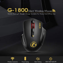 Carica l'immagine nel visualizzatore di Gallery, Mouse Senza Fili - iAmotus Wireless Mouse 2.4G con Ricevitore USB, 3 Livelli DPI Regolabile Mouse Ergonomico Risparmio Energetico con Click Silenzioso for Notebook,PC, Laptop, Computer, Macbook - Nero
