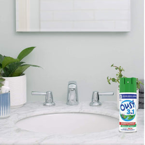 Oust 3 in 1 Spray Disinfettante 400 ml, per Superfici e Tessuti, Uccide il 99,9% dei Batteri ed Elimina gli Odori