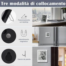 Carica l&#39;immagine nel visualizzatore di Gallery, Sonomo Igrometro Termometro 3 Pezzi Termometro Ambiente Interno Igrometro Digitale Misuratore Umidità Ambiente Soggiorno, Camera Dei Bambini, Ufficio（Bianco)