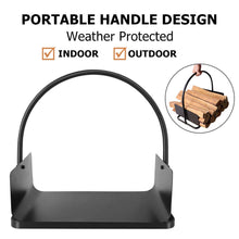 Carica l&#39;immagine nel visualizzatore di Gallery, Amagabeli Portalegna Per Camino 45 x 30 x 43cm Cesto Porta-legna da Camino... - Ilgrandebazar