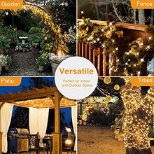 Carica l&#39;immagine nel visualizzatore di Gallery, litogo [4 Pacchi] Catena Luminosa Esterno Solare, 56m 480 LED Luci Solari Esterno 8 Modalità Impermeabili Filo di Rame Luci Lucine da Esterno per Giardino, Natale, Patio, Cancello, Matrimonio, Festa