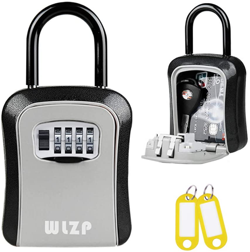 Cassetta di Sicurezza per Chiavi, Codice di azzeramento della cassetta di sicurezza con chiave portatile, adatto per casa, fabbrica, azienda di decorazione, regalo - 2 X portachiavi