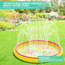Carica l&#39;immagine nel visualizzatore di Gallery, Peradix Tappetino Gioco d&#39;Acqua per Bambini, 170cm Spruzzi e Splash Giallo