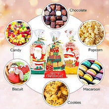 Carica l&#39;immagine nel visualizzatore di Gallery, Sacchetti Trasparenti per Confezioni 100pcs, Buste Biscotti Natale Sacchettini Alimentari Natalizi, Bustine Trasparenti Cellophane Piccole per Regali Caramelle, Sacchetto Natalizio Plastica Cravatte