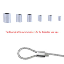 Carica l&#39;immagine nel visualizzatore di Gallery, HSEAMALL - Set di 550 manicotti per corda metallica, 6 misure M0.5-M2, in...