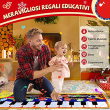 Carica l'immagine nel visualizzatore di Gallery, RenFox Tappeto Musicale, Piano Mat Tastiera Danza Stuoia Strumento Musicale, Tappeto Musicale Tocco Mat Bambini Educativo Giocattolo