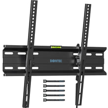 Carica l'immagine nel visualizzatore di Gallery, BONTEC Staffa TV per Televisori da 23-60 Pollici a LED, LCD, Plasma e Curvi, Inclinabile Ultra Sottile Supporto TV Parete Fino a 45 kg, Max. VESA 400x400mm, Supporto TV Muro con Fascette per Cavi