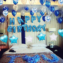 Carica l'immagine nel visualizzatore di Gallery, SPECOOL Palloncini di Lattice riempiti coriandoli Blue Happy Birthday Blu - Ilgrandebazar