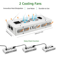 Carica l&#39;immagine nel visualizzatore di Gallery, Olafus 300W Grow Light Lampada per Piante VEG&amp;Bloom 3 Modalità Spettro... - Ilgrandebazar