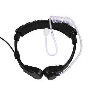 Flessibile laringofono con dito PTT, tubo acustico segreto auricolare default - Ilgrandebazar