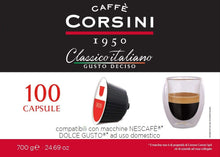 Carica l&#39;immagine nel visualizzatore di Gallery, Caffè Corsini - Classico Italiano Miscela di Caffè in Capsule Compatibili Nescafè* DolceGusto*, Gusto Deciso - Confezione da 100 capsule