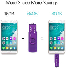 Carica l'immagine nel visualizzatore di Gallery, Chiavetta USB USB 3.0 di tipo C Wansenda USB Pen Drive OTG Flash Drive Per Tipo-C Dispositivi Android/PC/Mac (64GB, Viola) 64 Gb Viola