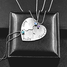 Carica l'immagine nel visualizzatore di Gallery, Elegant Rose, collana con ciondolo a cuore in argento a 3 pezzi, con... - Ilgrandebazar