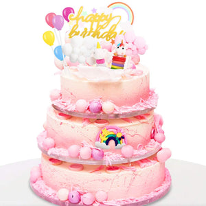 Familybox Decorazione Torta Unicorno, Unicorn Cake Topper Nuvola Arcobaleno Palloncino Buon Compleanno Banner Decorazione Torta per Ragazzi Ragazze Bambini Compleanno 11 Pezzi