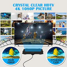 Carica l'immagine nel visualizzatore di Gallery, Antenna HDTV Interna, Antenna TV Digitale120 Miglia Gamma con Amplificatore Segnale per 4K 1080p VHF UHF DVB-T/DVB-T 2 Canali Gratuiti