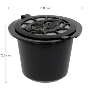Lictin Capsule per Caffè Ricaricabili Nespresso, 6 Tazze +2 Nero - Ilgrandebazar